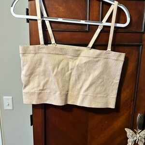 Torrid Cream Ribbed Bandeau